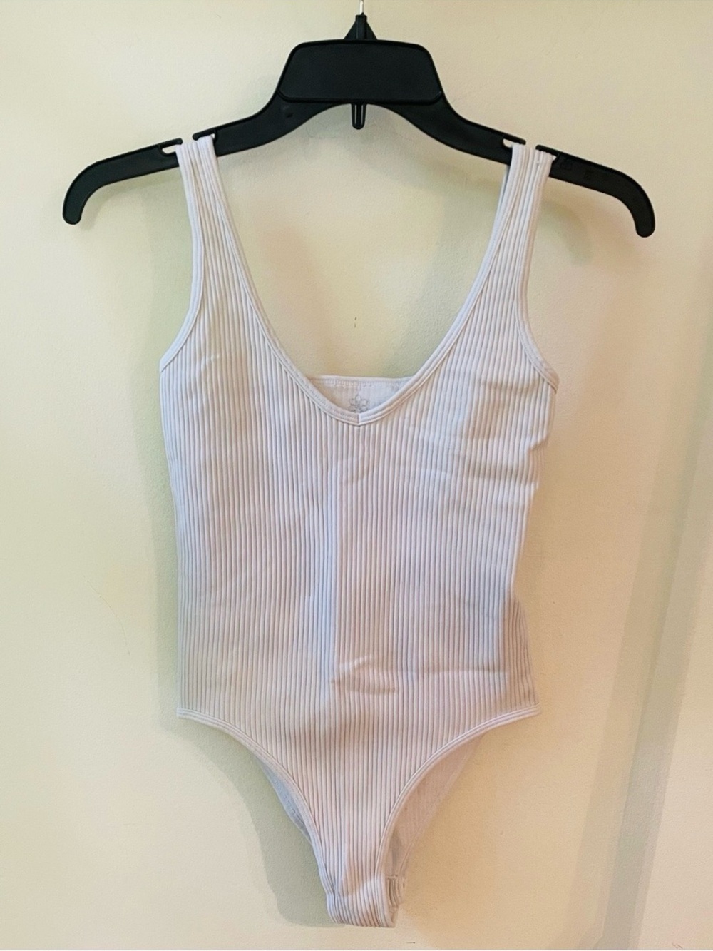 White Rib-knit Bodysuit